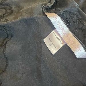 Victoria Secret sleepwear silk black adjustable shoulder straps.